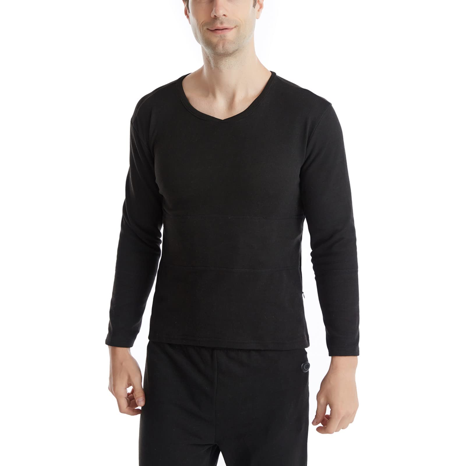 USB Electric Heated Thermal Underwear Set for Women & Men - Ultra-Soft Long Sleeve Shirt & Pants Base Layer - Washable Winter Heating Clothes for Outdoor Activities, Skiing, Camping & Cold Weather Wear