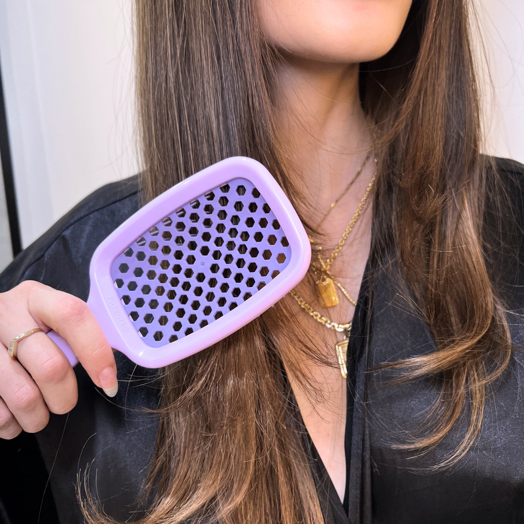 UNbrush Detangling Hair Brush for Wet & Dry Hair - Pain-Free Knot Remover, Lilac Purple - Perfect for Curly, Straight & Thick Hair - Salon Quality Hairbrush for Smooth & Shiny Hair - Great for Home, Travel & Styling