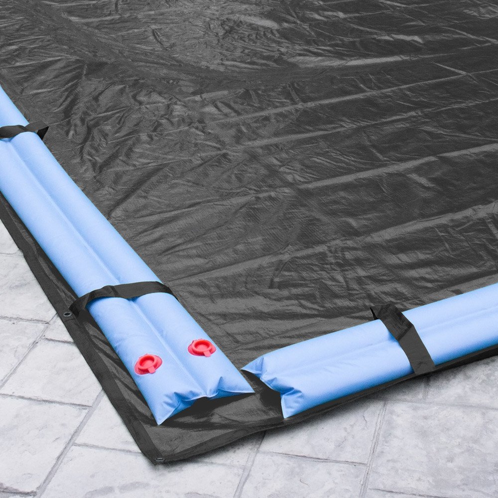 Pool Mate 511636R-PM 20-Year Durable In-Ground Winter Pool Cover 16x36 ft - Heavy Duty Charcoal Protection for Swimming Pools | Cold Weather Protection, Leaf Debris Prevention, Year-Round Safety