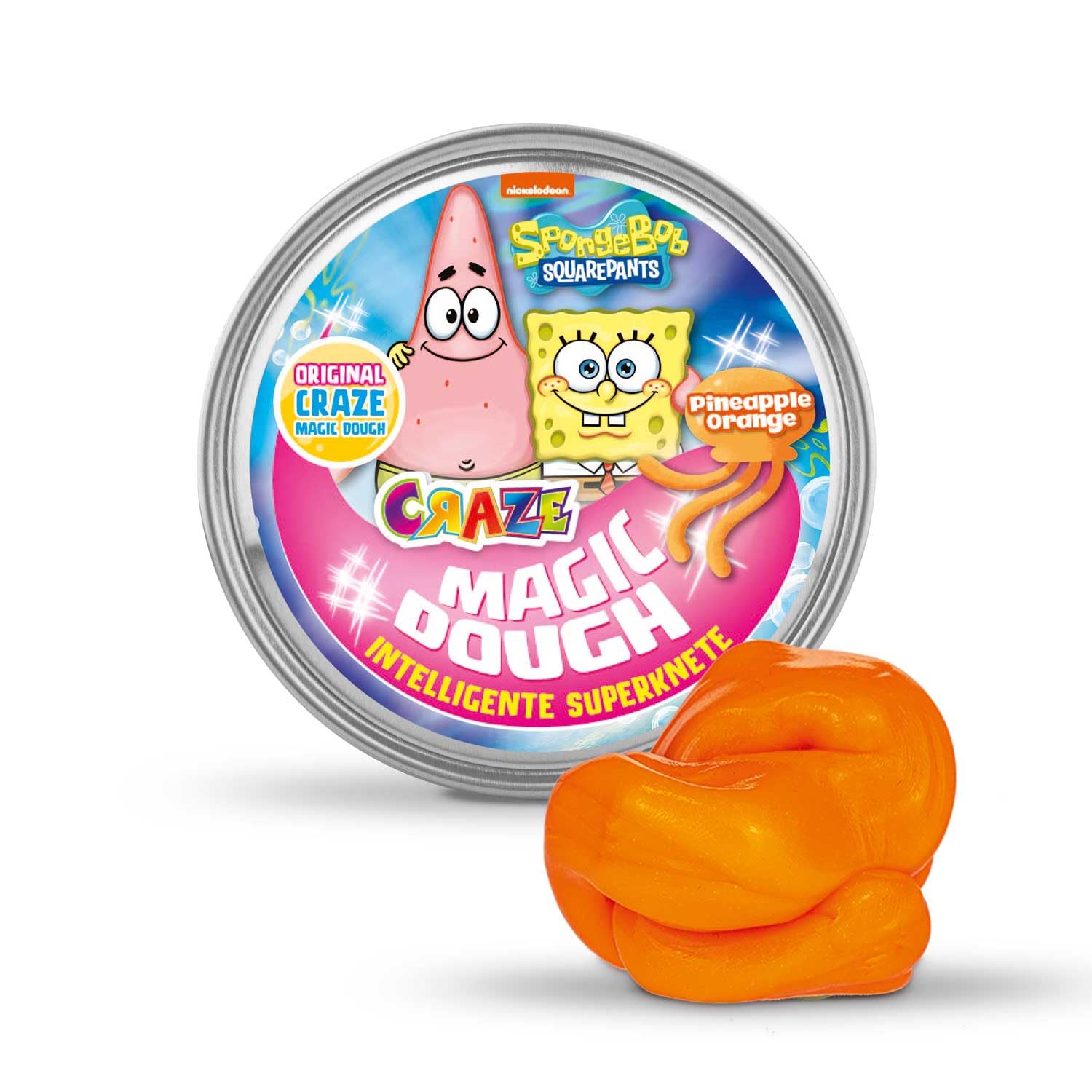 SpongeBob Magic Dough - 70g Box - Non-Toxic & Gluten-Free Modeling Clay for Kids - 3 Color Variants - Creative Play & Stress Relief - Perfect for Birthday Gifts, Classroom Activities & Sensory Play