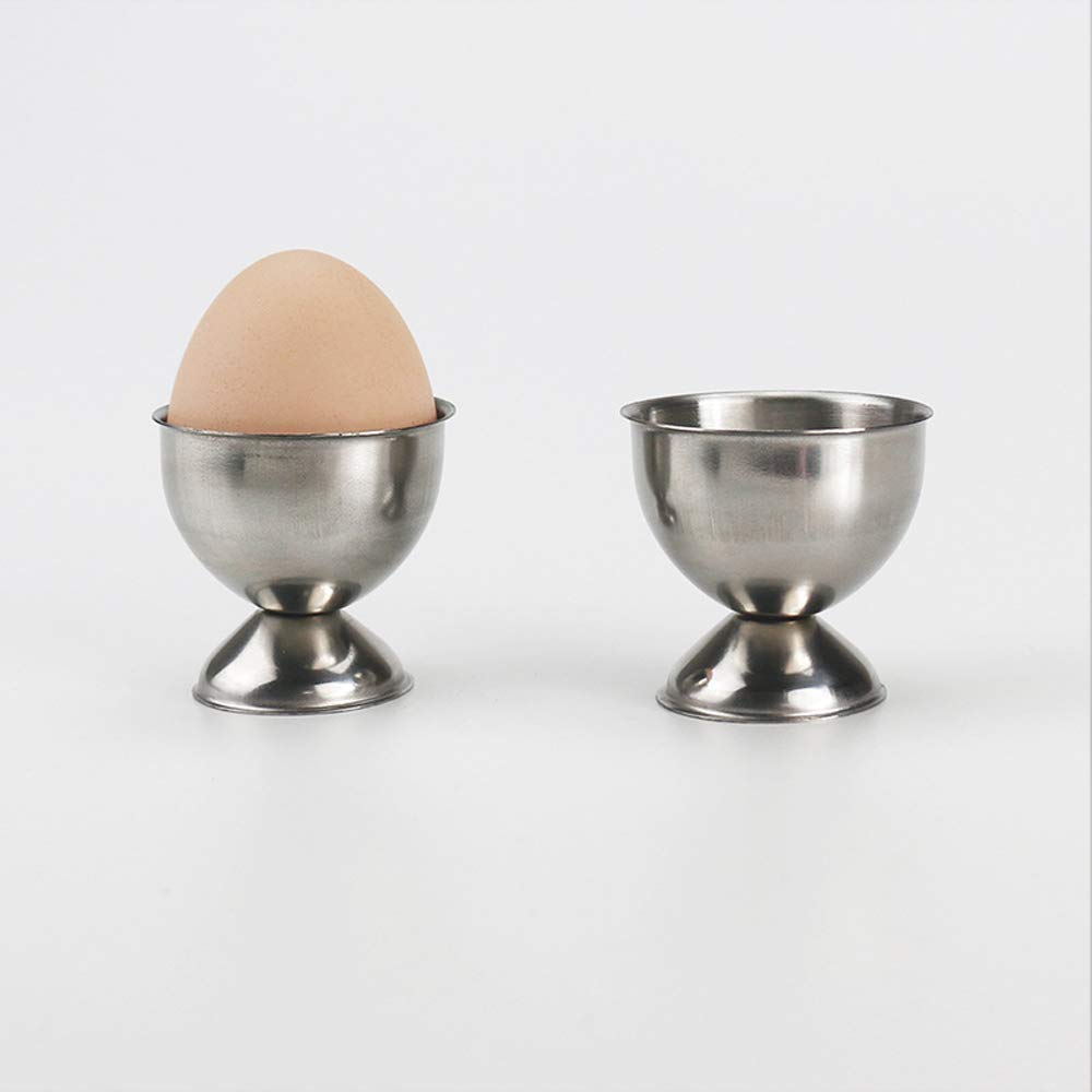 LETOOR Stainless Steel Egg Cups Holder Stand - 2 Pack, Soft Boiled Egg Tray, Dishwasher Safe & Rustproof - Perfect for Breakfast, Kitchen Decor & Easter Egg Display
