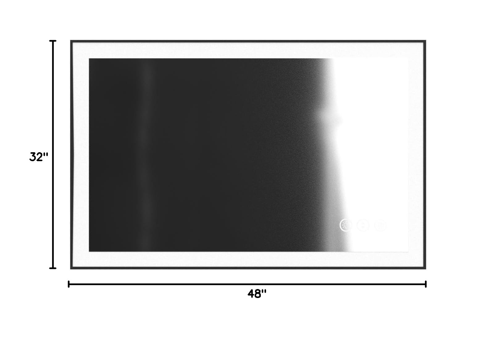 48x32 Inch LED Backlit Bathroom Mirror with Dimmable Front Lights - Anti-Fog, Memory Function (Horizontal/Vertical) - Perfect for Vanity, Makeup, Shaving & Home Decor