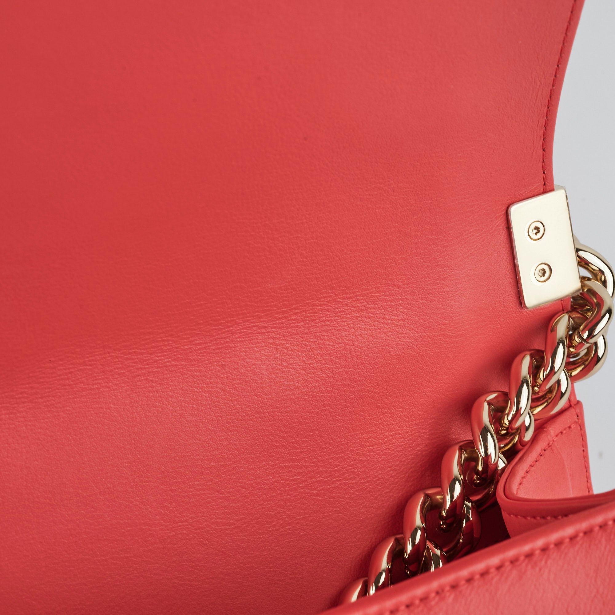 Chanel Old Medium Boy Bag in Coral Pink - Luxury Crossbody Handbag for Women, Perfect for Parties & Date Nights