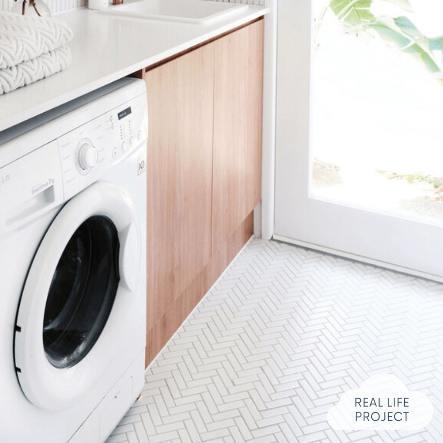 Premium Wellington Matte White Herringbone Tile - 12x24 Inch Ceramic Wall & Floor Tile - Waterproof & Durable for Kitchen Backsplash, Bathroom, Shower, and Entryway