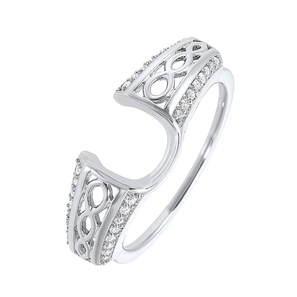 14K White Gold Diamond Ring (1/6 CTW) - Elegant Engagement, Wedding, or Anniversary Jewelry Gift for Women