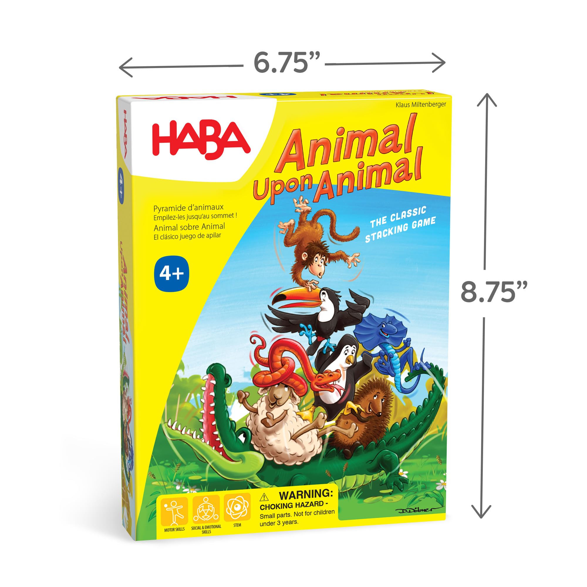 HABA Animal Upon Animal - Classic Wooden Stacking Game for Kids & Adults | Fun Family Board Game | Dexterity & Party Game for Ages 4-8 | Perfect for Birthday Parties, Family Game Nights & Classroom Activities | Made in China