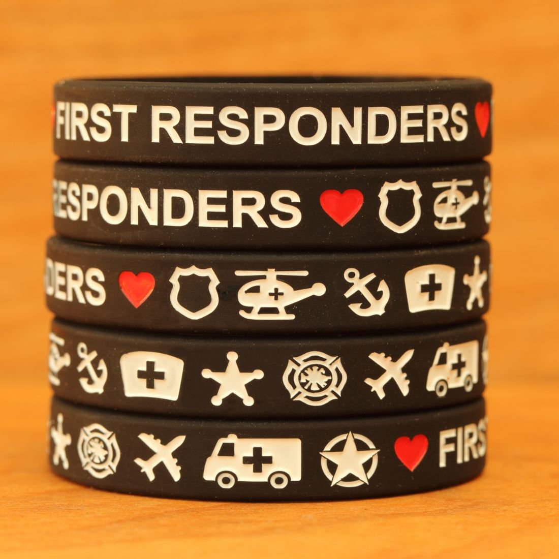 First Responder Wristbands Set (1-100) for Emergency Identification