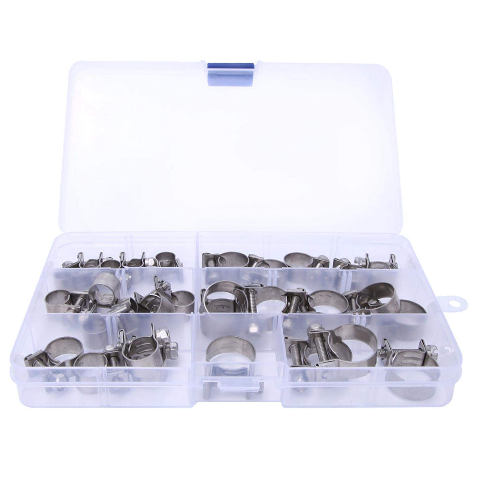 Stainless Steel Hose Clamps Kit (30pcs 6-18mm) for Pipes & Plumbing