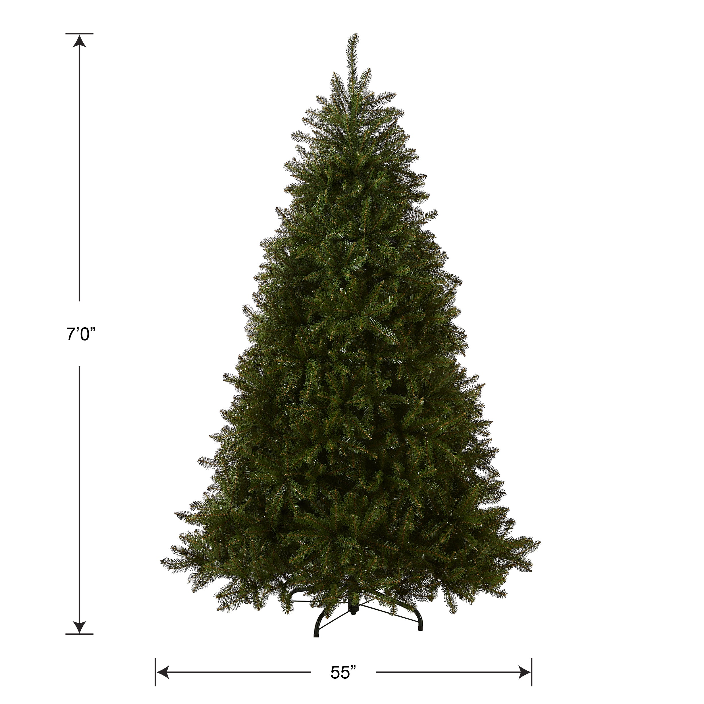 7 ft. Dunhill Fir Christmas Tree - Premium Artificial Holiday Tree for Home & Office Decor - Perfect for Living Room, Party, and Festive Celebrations