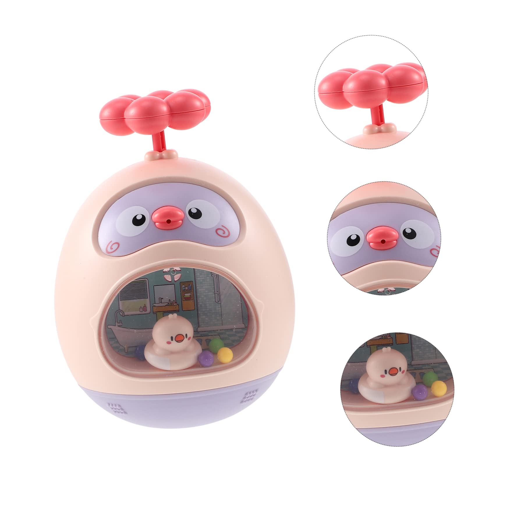 FAVOMOTO 5-Piece Tumbler Bath Toys Set - Colorful Water Play Toys for Kids, Fun Bathtime & Beach Activities - Durable ABS Plastic Pink Tumbler Toys for Pool, Backyard & Outdoor Water Games