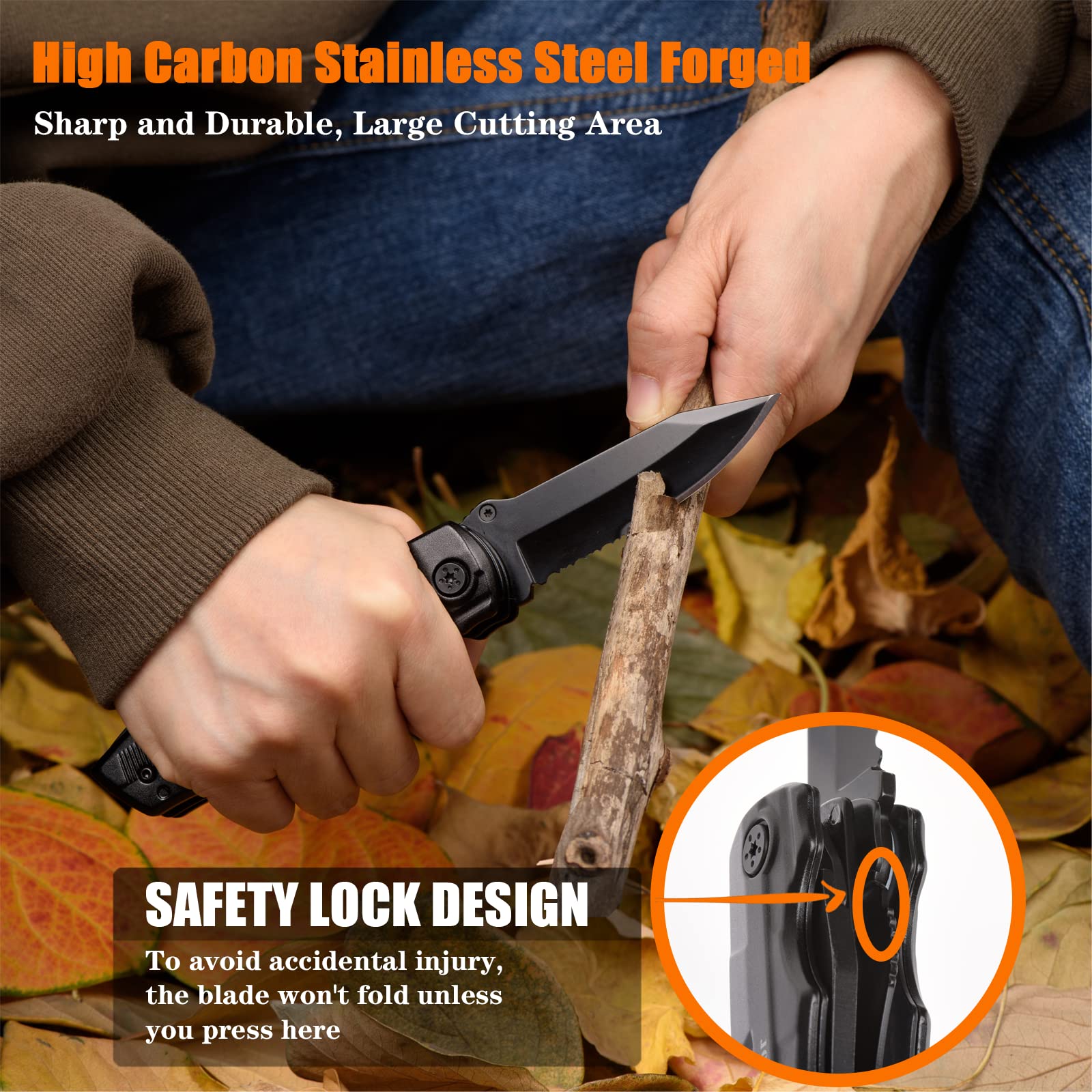 Multitool Pocket Knife for Men - Camping, Fishing, Cycling Gifts