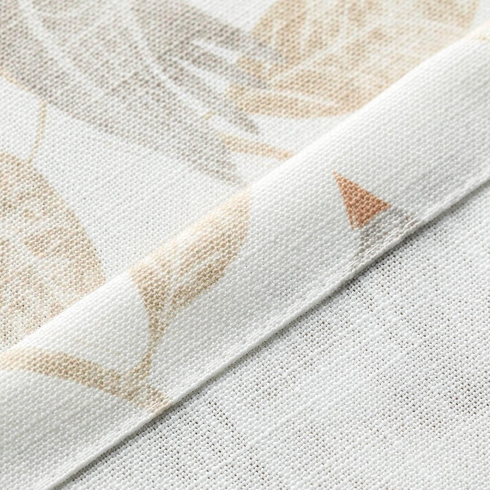 VOGOL 18-Inch Tie-Up Valance Curtain - Birds & Leaf Print Farmhouse Window Drape with Top Pocket, Single Panel (52x18 Inches) - Perfect for Kitchen, Small Cafe & Country Home Decor