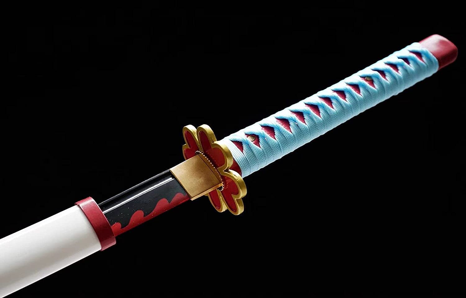 Handmade Demon Slayer Katana Sword - 1060 Carbon Steel Full Tang Samurai Sword with Real Sharp Blade - Authentic Japanese Anime Cosplay Weapon for Collectors, Martial Arts & Display