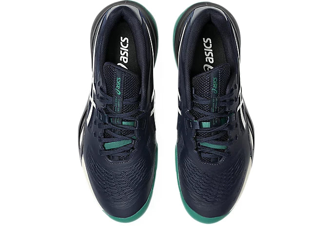 ASICS Men's Gel Resolution X Tennis Shoes - Midnight/Cream - High-Performance Court Sneakers for Competitive Play & Training