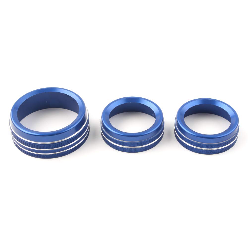 3PCS Blue Audio Air Conditioner Switch CD Button Knob Cover Decoration for Dodge Charger 2015-2020 - Upgrade Interior Trim & Enhance Dashboard Style (Perfect for Car Enthusiasts & Customization)