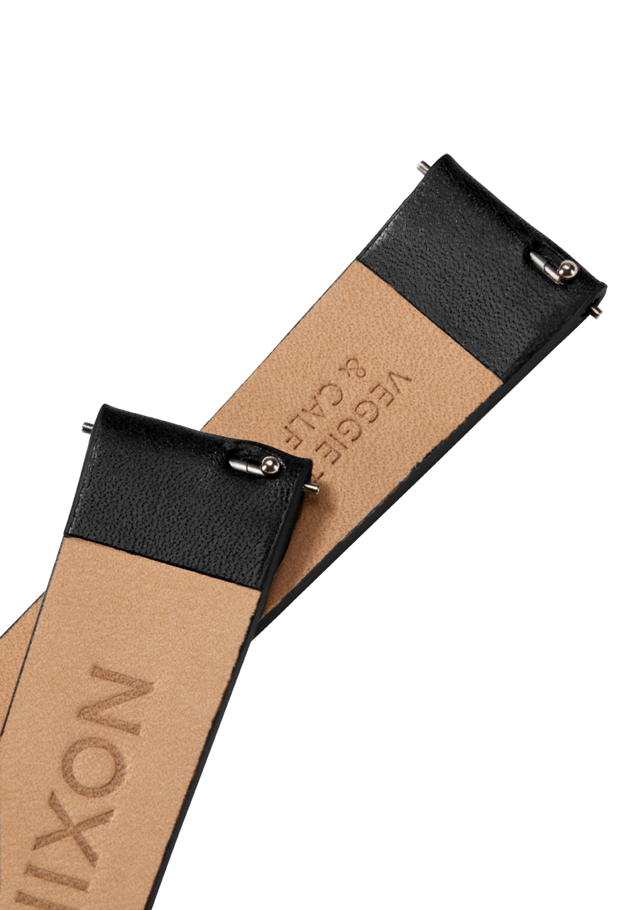 23mm Vegetable Tanned Leather Watch Band - Black - Durable & Stylish Replacement Strap for Men's & Women's Watches - Perfect for Casual, Business & Outdoor Wear