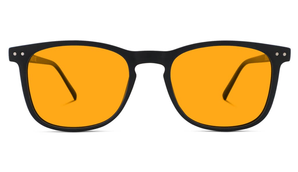 SunDown Taylor Blue Light Blocking Glasses - Black | Reduce Eye Strain & Improve Sleep | Perfect for Nighttime Screen Use & Gaming