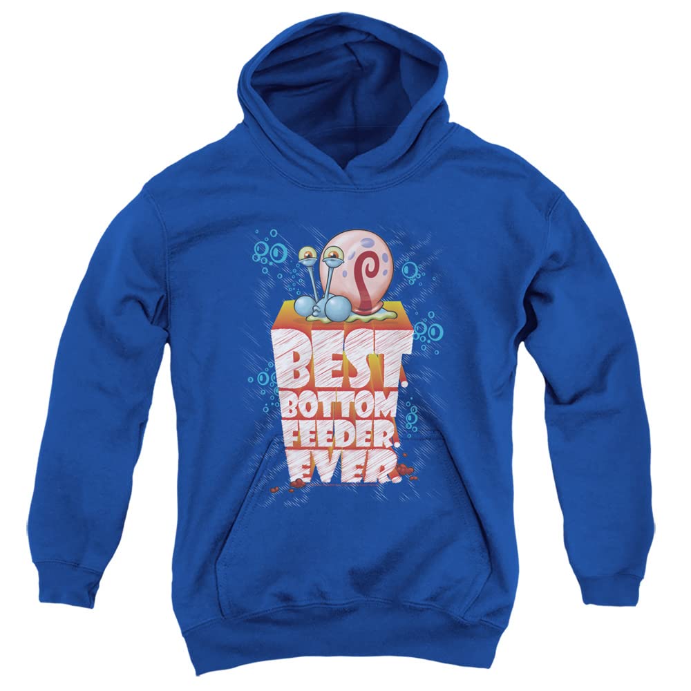 LOGOVISION Spongebob Best Bottom Feed Ever Unisex Youth Pullover Hoodie - Perfect for Kids' Birthday Gifts & Cartoon Lovers