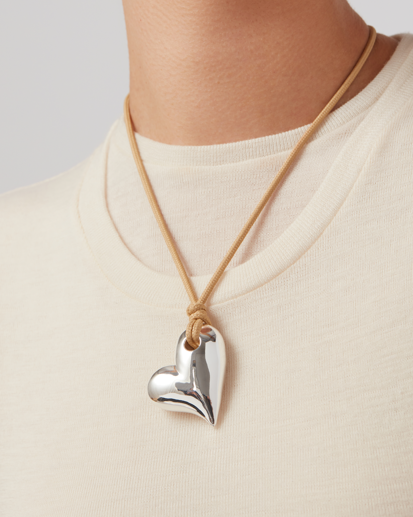 Art Heart On A String Necklace - Elegant Pendant Jewelry for Women, Romantic Gift for Valentine's Day, Anniversary & Special Occasions