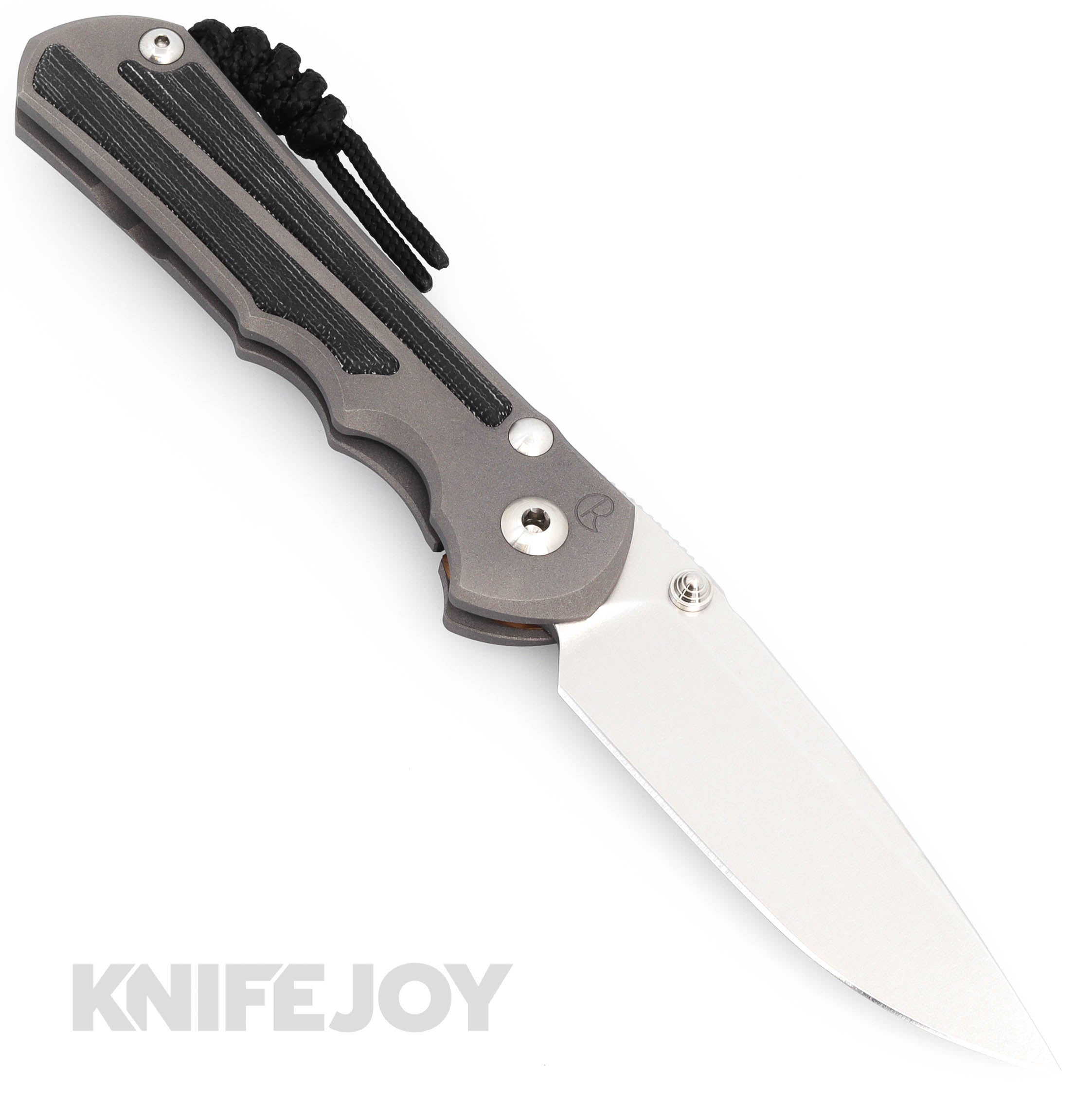 Chris Reeve Knives Large Inkosi Left-Handed Drop Point Folding Knife - MagnaCut Blade, Black Canvas Micarta Inlay & Titanium Handles - EDC, Camping, Hunting & Outdoor Survival Tool