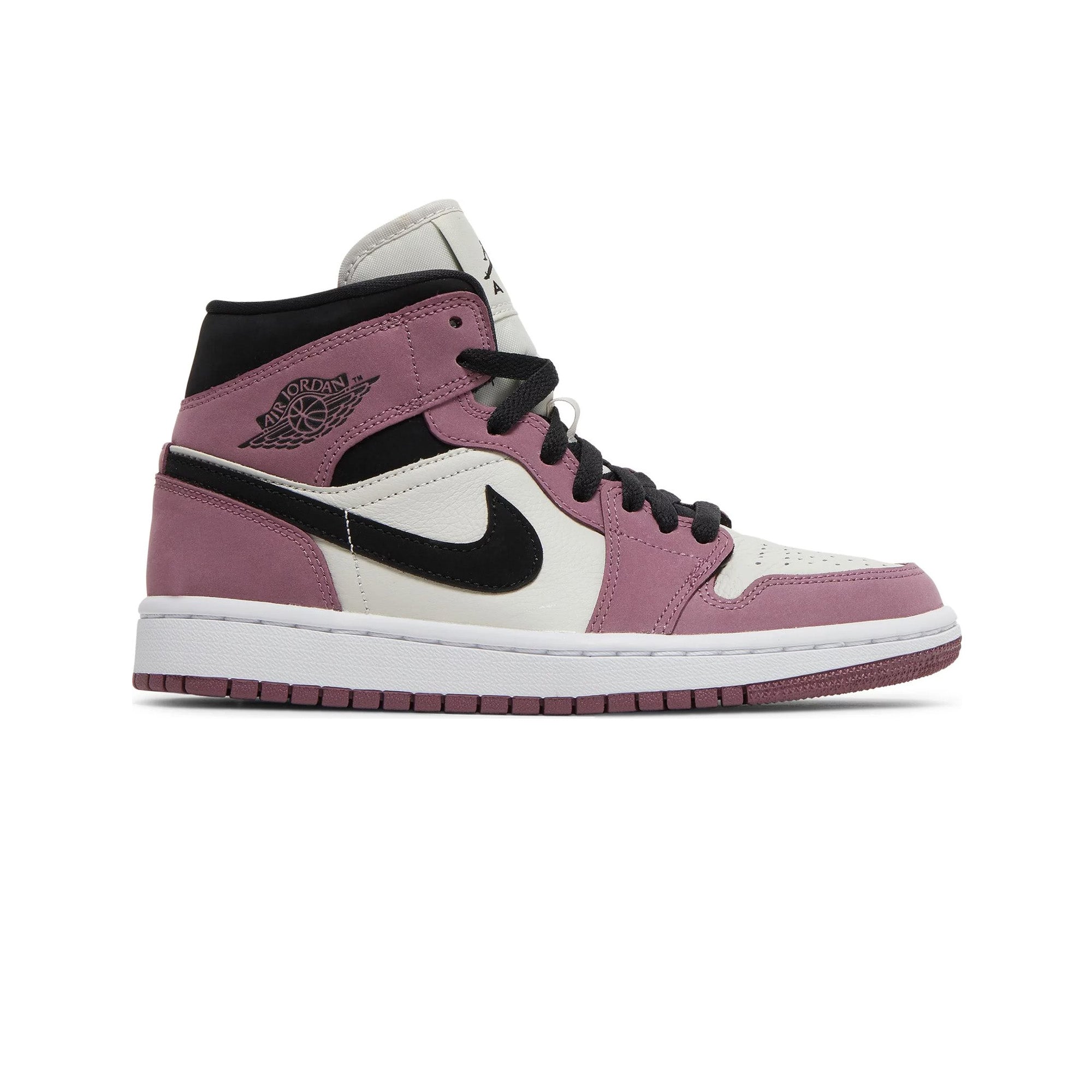 Air Jordan 1 Mid SE 'Light Mulberry' Women's Basketball Shoes (2022) - Stylish Sneakers for Casual Wear, Gym & Street Fashion