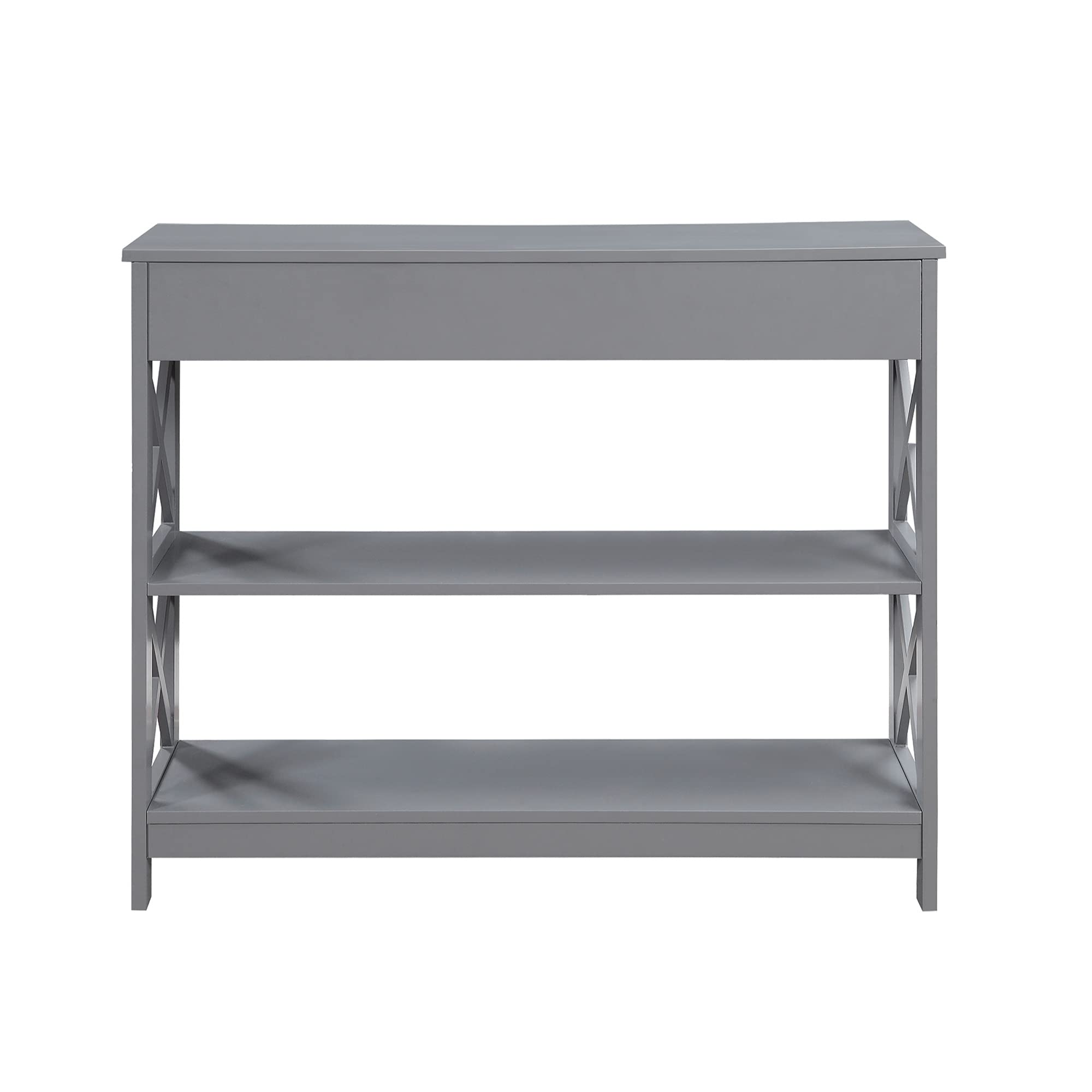 Ergode Oxford 1-Drawer Console Table with Open Shelves - Entryway Sofa Table for Hallway, Living Room & Bedroom Storage Furniture