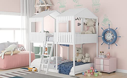 White-full Over Full-bunk