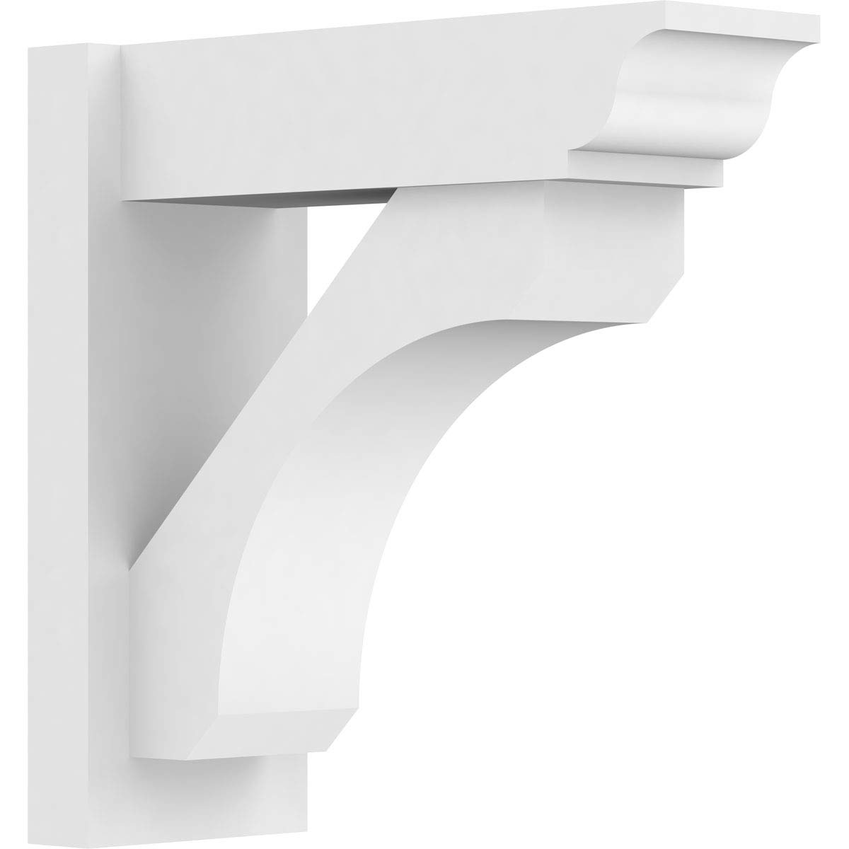 Ekena Millwork OUTP07X18X18LEC01 Legacy Architectural Grade PVC Outlooker with Traditional Ends, 7