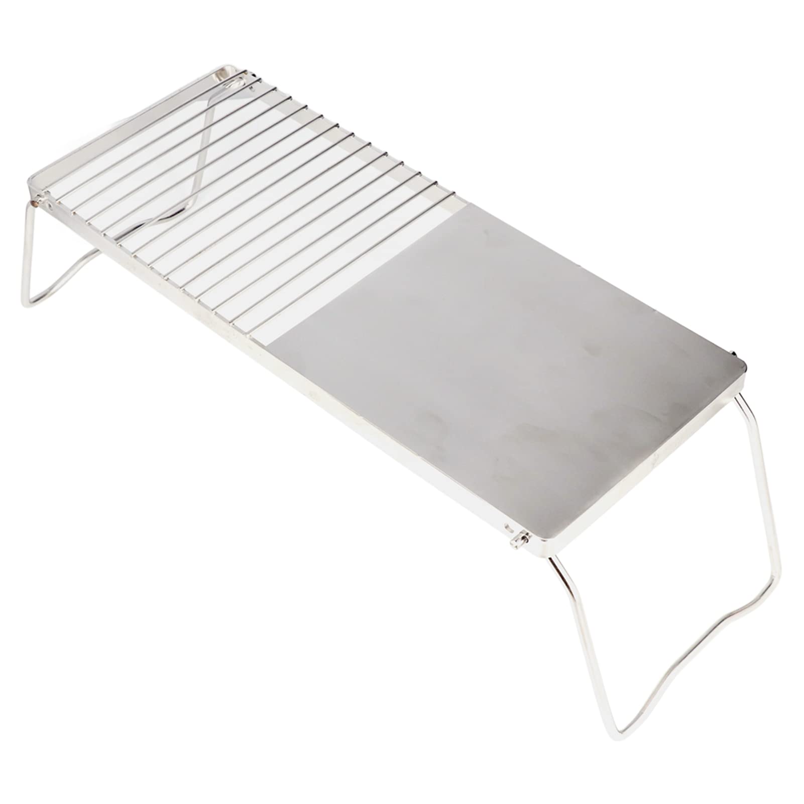 Portable Camping Grill Stand with Light - Multifunctional Outdoor BBQ Grill Rack for Picnic, Backyard, and Tailgating Parties