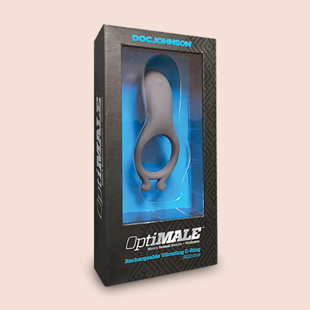 OptiMALE™ Rechargeable Vibrating Cock Ring - Silicone Penis Ring for Enhanced Pleasure | Perfect for Couples & Solo Play