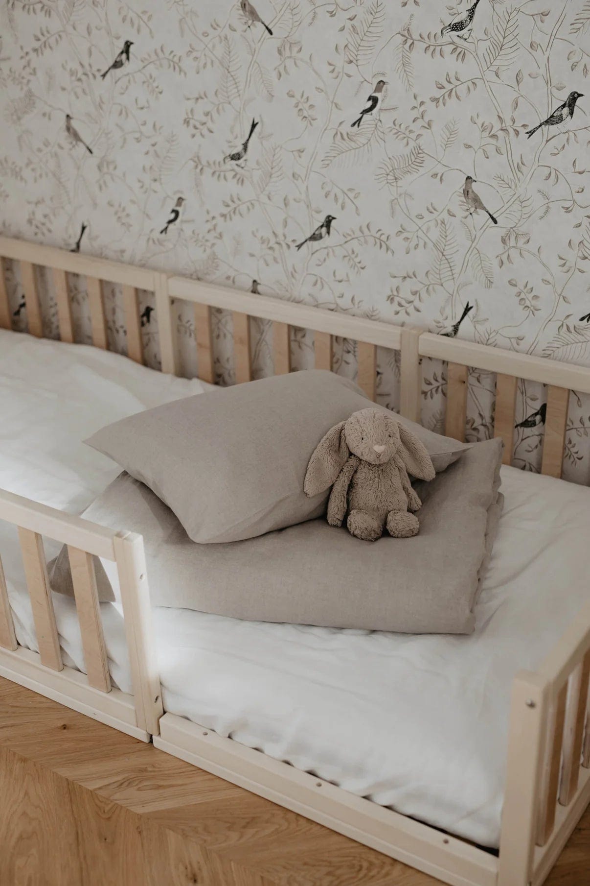 Organic Linen Baby Crib Bedding Set | Soft & Breathable | Multiple Colors (Blue, Pink, Gray) | Perfect for Nursery, Newborn Gift & Toddler Sleep Comfort