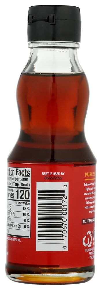 Premium Ty Ling Pure Sesame Oil - Cold Pressed, 100% Natural, Rich Flavor for Asian Cooking, Stir Fry, Salad Dressing & Marinades