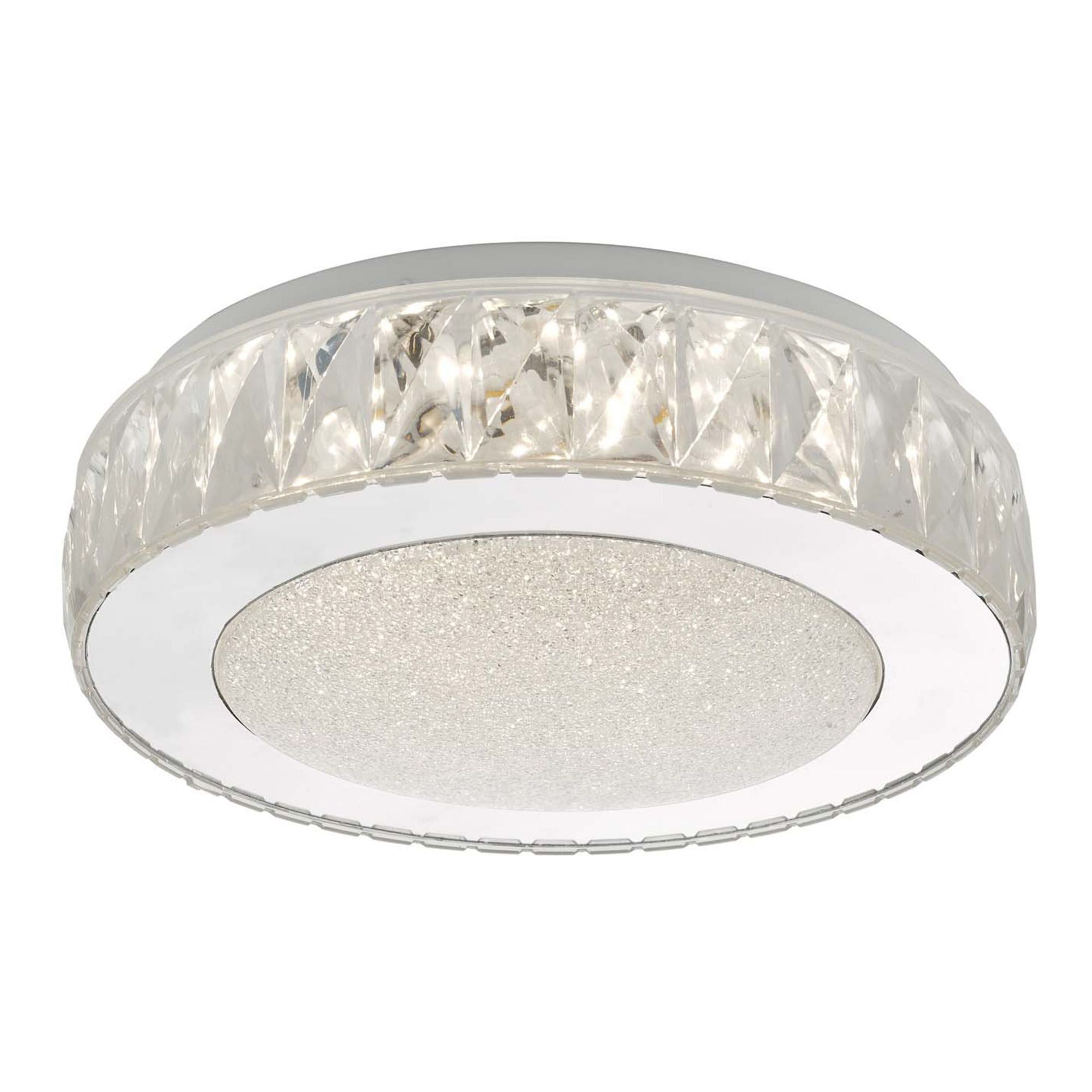 Akelia LED Flush Mount Ceiling Light - Modern Acrylic & Stainless Steel Fixture with Energy Saving Dimmable Bulbs | Perfect for Bedroom, Kitchen, Hallway and Office Lighting