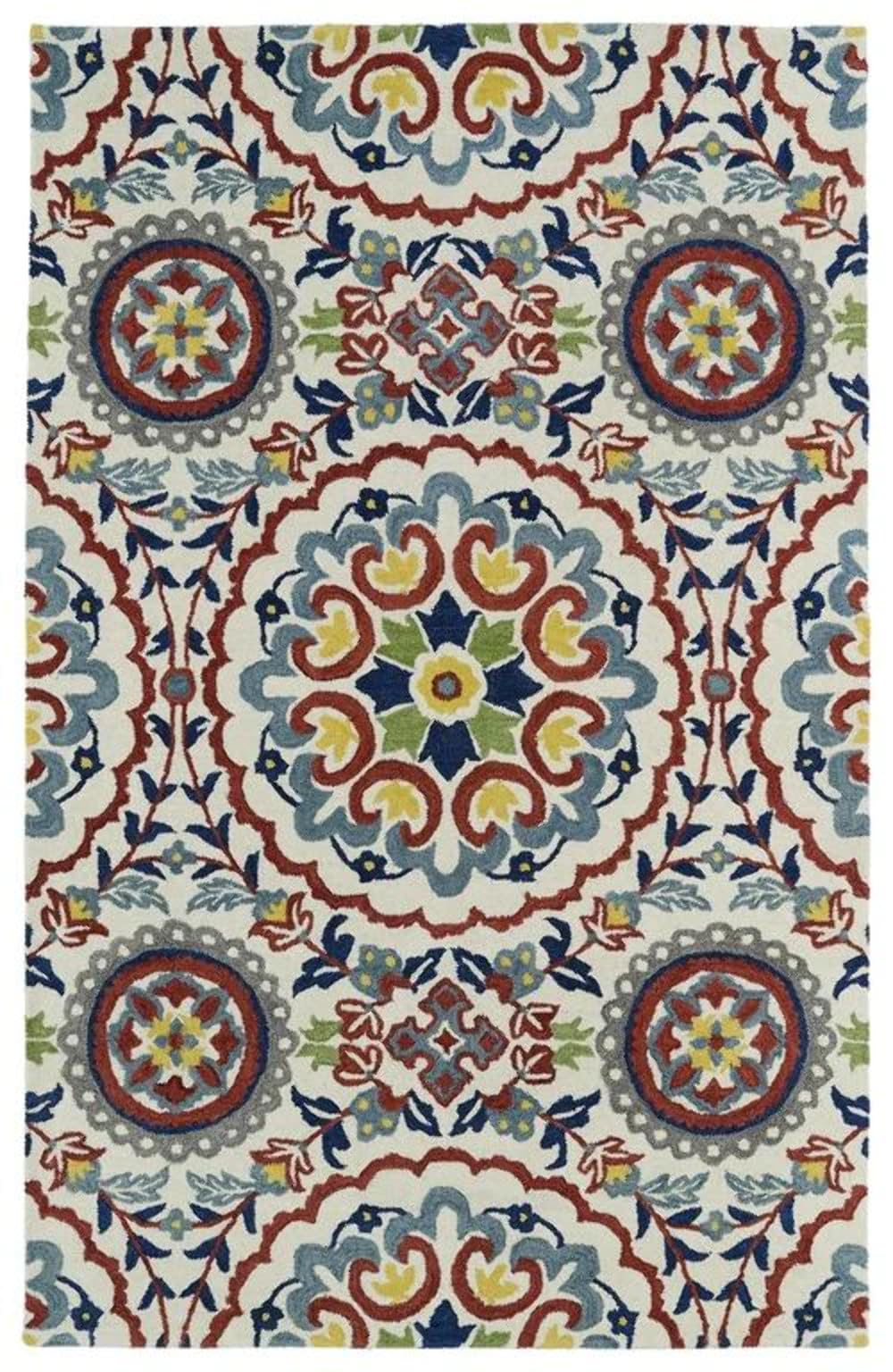 Kaleen Global Inspirations Handmade Area Rug - Ivory 3'6