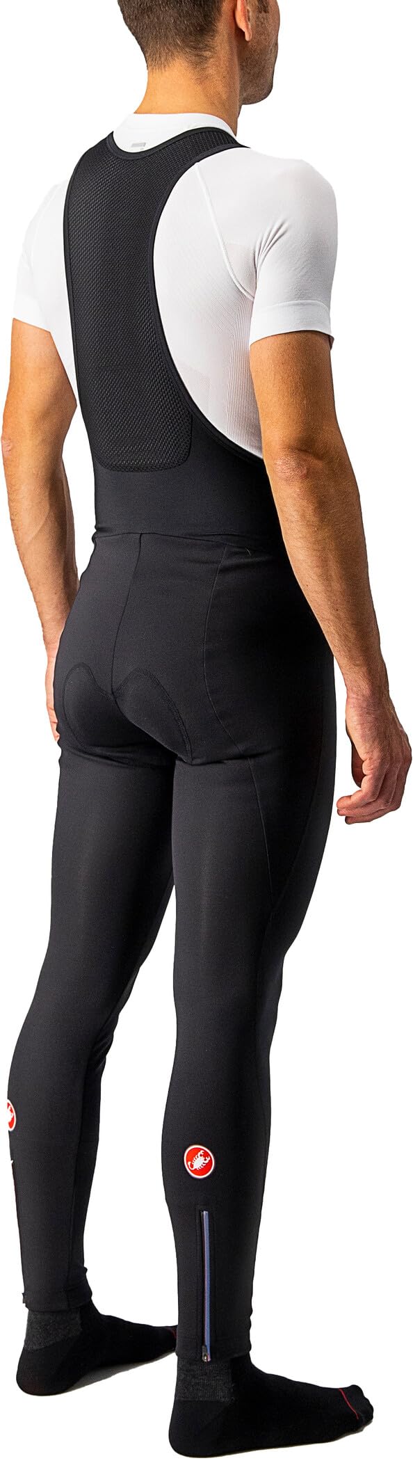 CASTELLI Men's Cycling Bib Shorts - Breathable & Padded for Comfort - Black - Size L - Perfect for Road Biking & Indoor Training