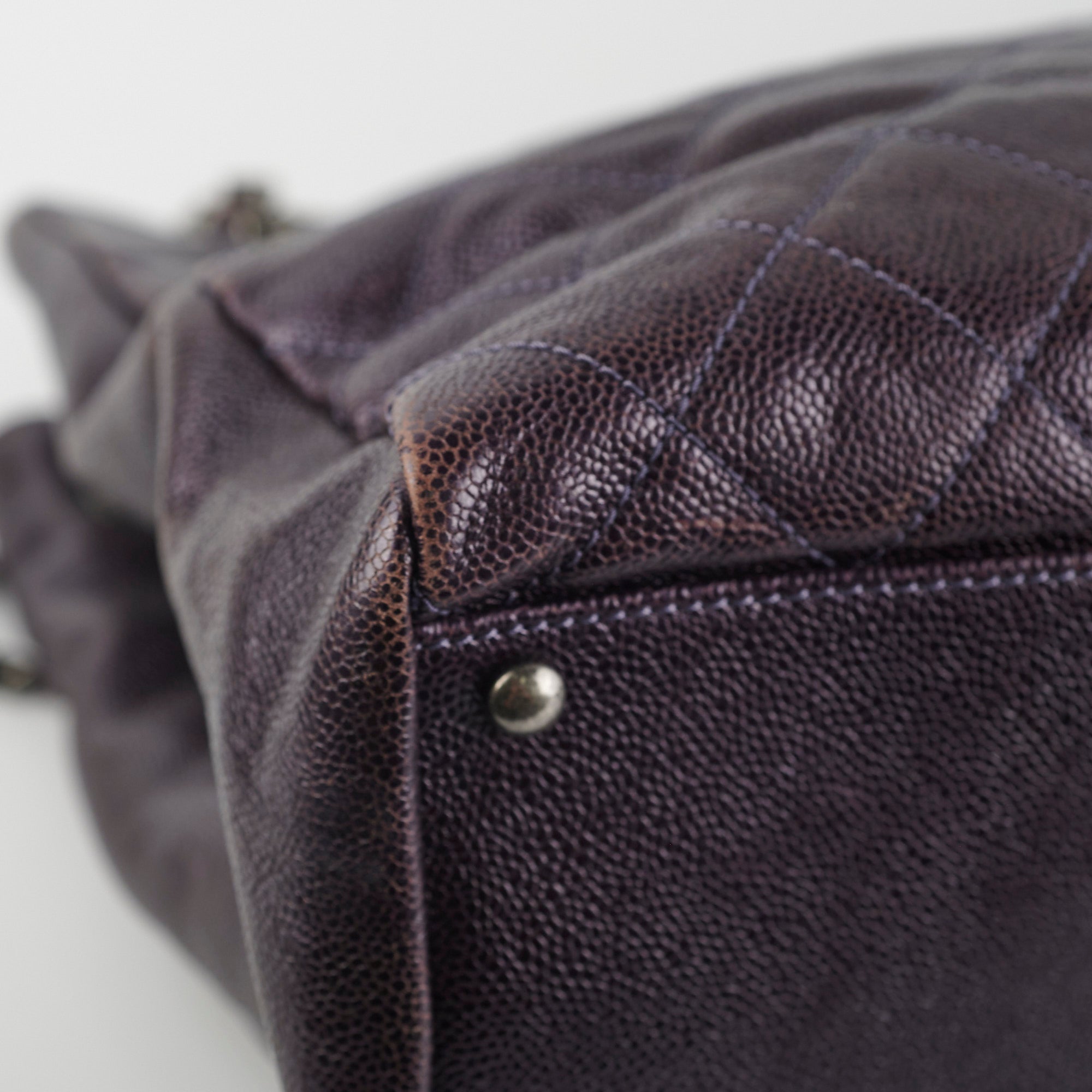 Chanel Dark Purple Caviar Leather Shoulder Bag for Women | Luxury Designer Handbag for Evening Parties, Weddings & Special Occasions