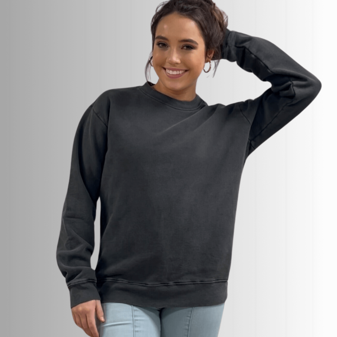 Brynlee Heavyweight Crew Neck Fleece Sweatshirt for Women - Soft Warm Pullover for Winter, Fall & Casual Outfits | Cozy Lounge Wear & Outdoor Activities