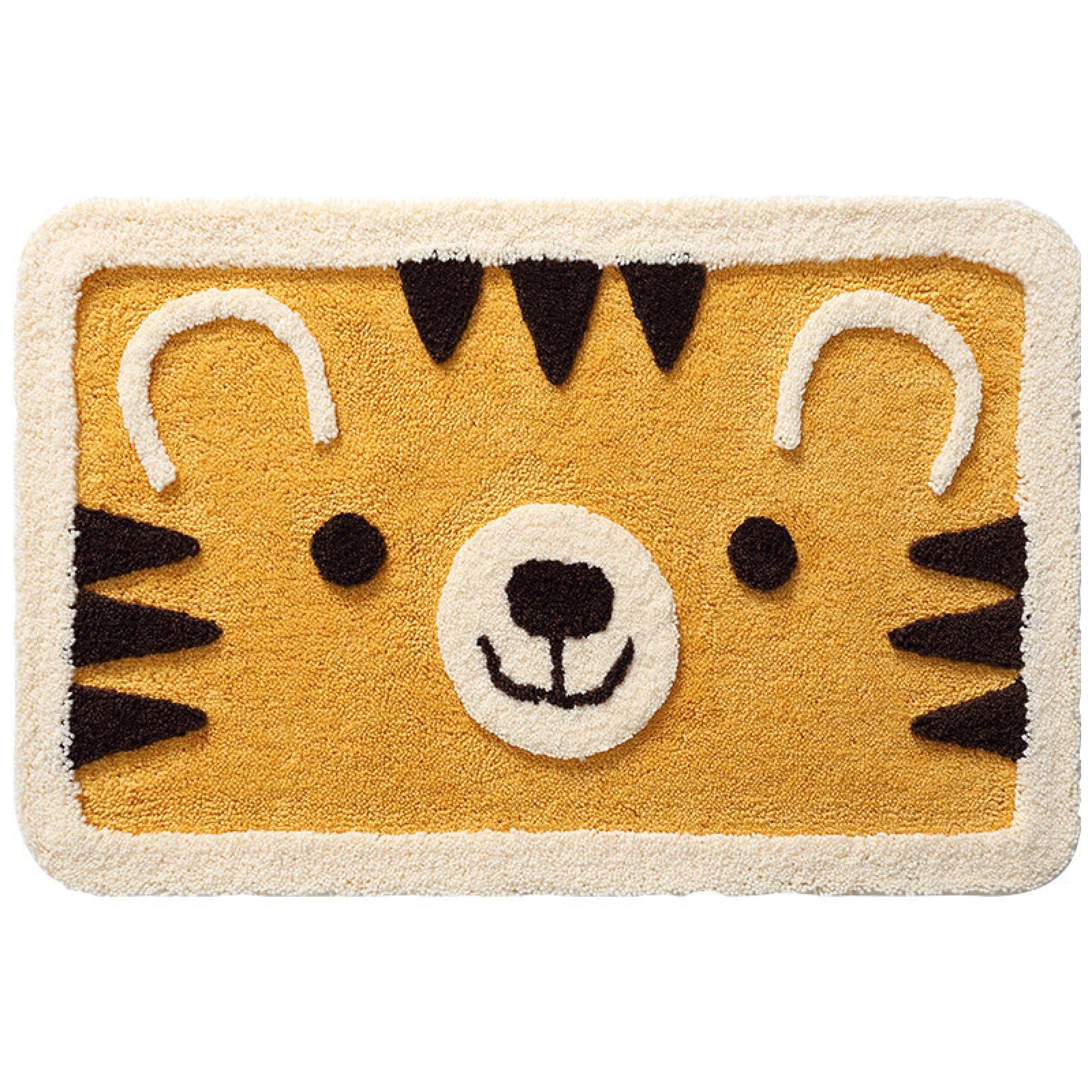 **Premium Non-Slip Cartoon Akita Dog Flocking Carpet - Super Soft Bathroom Rug, Absorbent Floor Mat for Toilet, Door & Household (45x65cm) - Perfect for Bathrooms, Bedrooms & Entryways**
