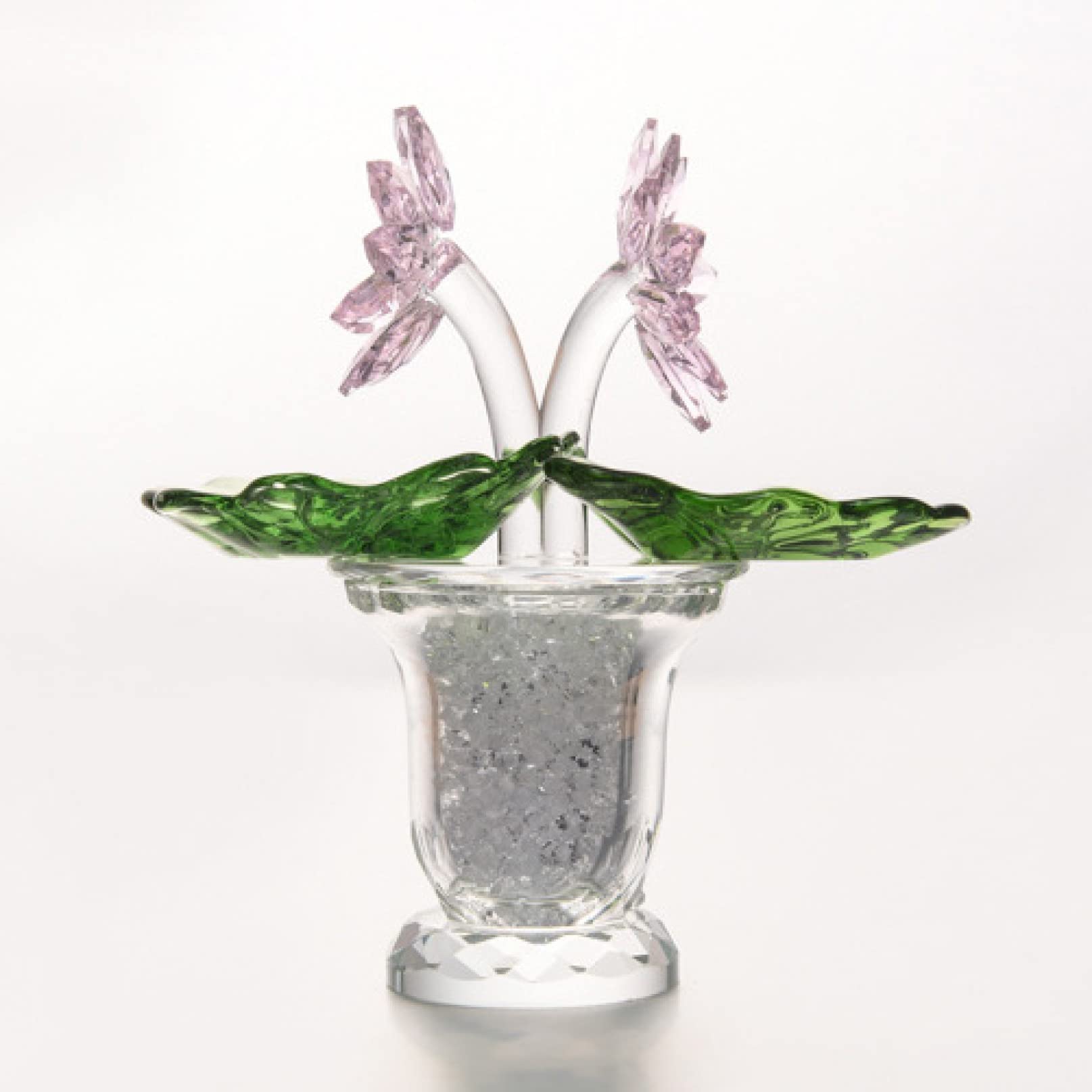 AERICKON Crystal Lotus Flower Figurine - Mini Glass Paperweight for Feng Shui, Home Decor, Wedding Centerpiece, Car Ornament & Gift Idea (Perfect for Office Desk, Meditation Space & Spiritual Decor)