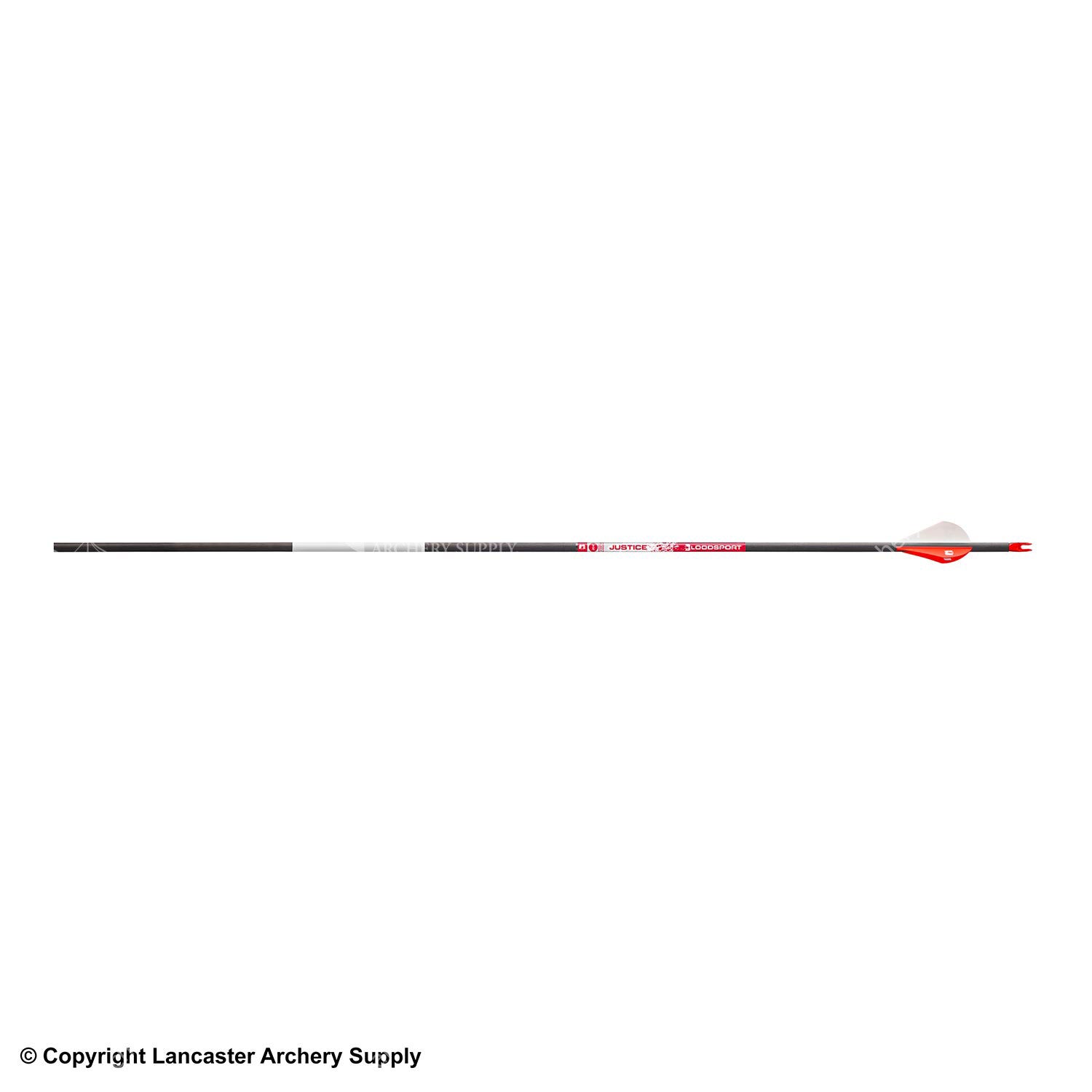 Bloodsport Justice Fletched Arrows - 12 Pack Carbon Fiber Hunting Arrows with Removable Tips for Target Practice & Bow Hunting | Perfect for Outdoor Adventures, Archery Competitions & Backyard Target Shooting
