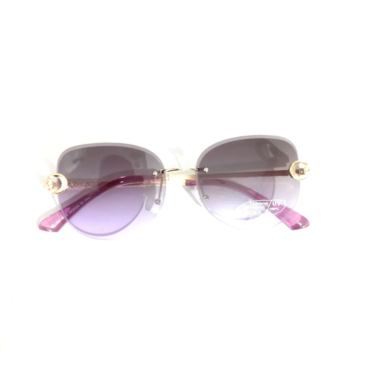 Stylish Purple Rimless Sunglasses for Women - UV Protection & Lightweight Design - Perfect for Driving, Beach & Outdoor Activities