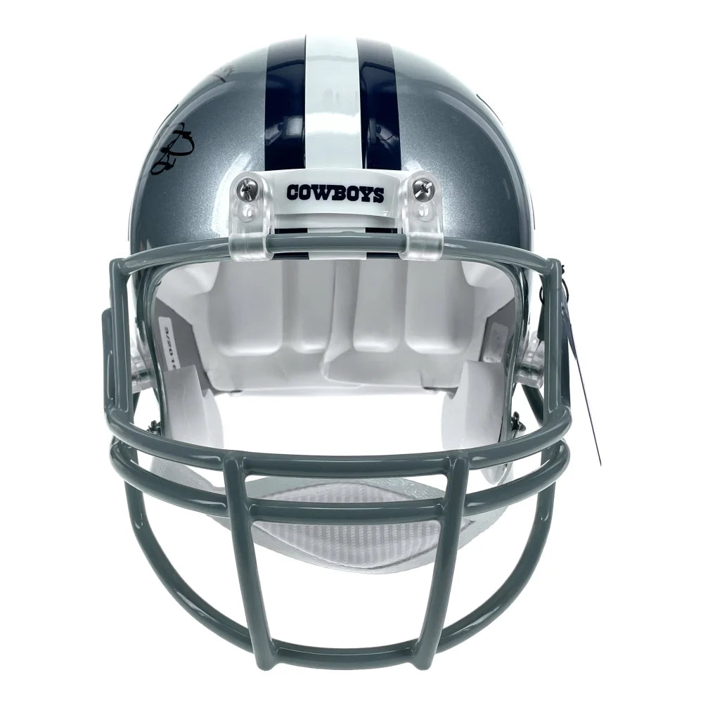 Authentic Dallas Cowboys Triplets Signed Full-Size Helmet - Troy Aikman, Michael Irvin, Emmitt Smith with JSA BAS COA - Perfect for NFL Memorabilia Collectors and Cowboys Fans Display