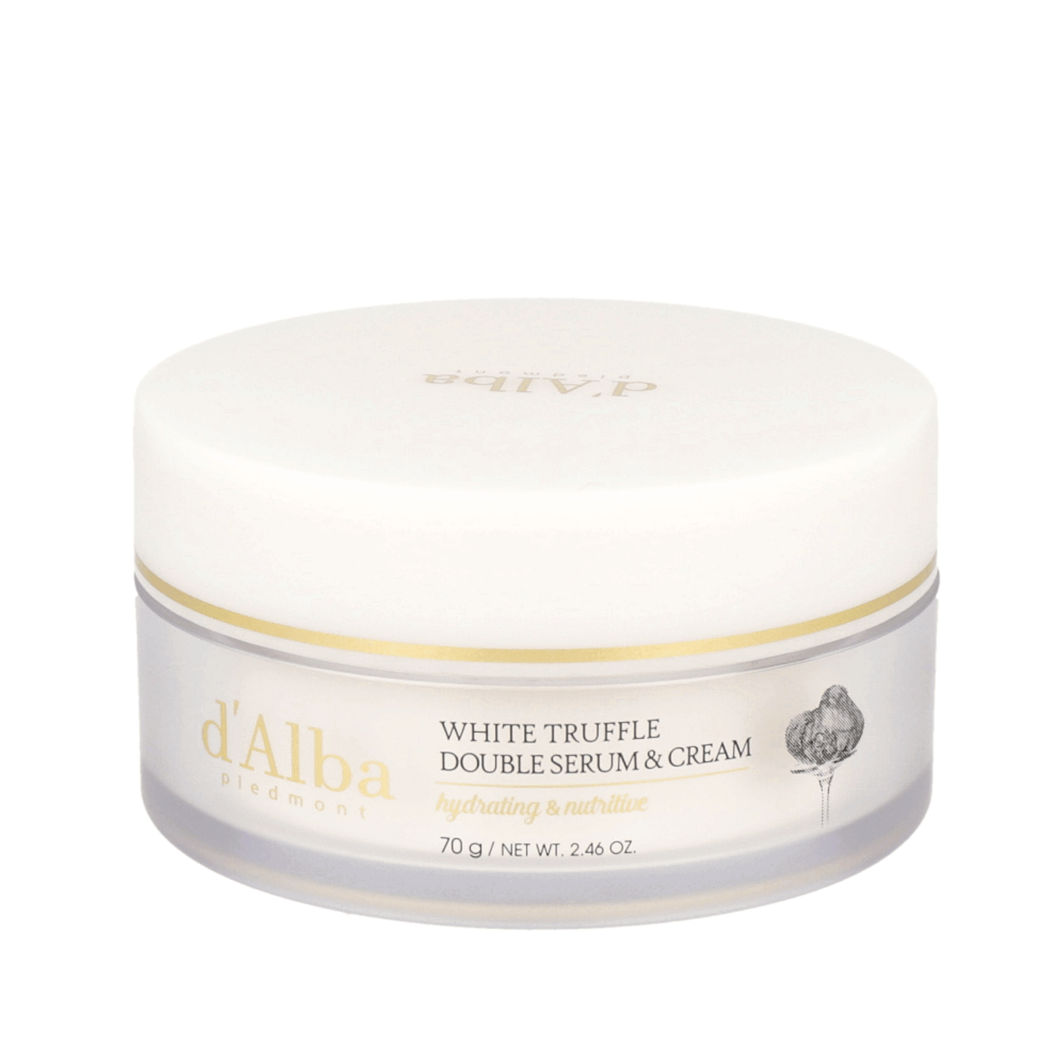 d'Alba White Truffle Double Serum & Cream 70g - Anti-Aging Skincare Set for Brightening & Hydration - Perfect for Night Routine & Dry Skin Care