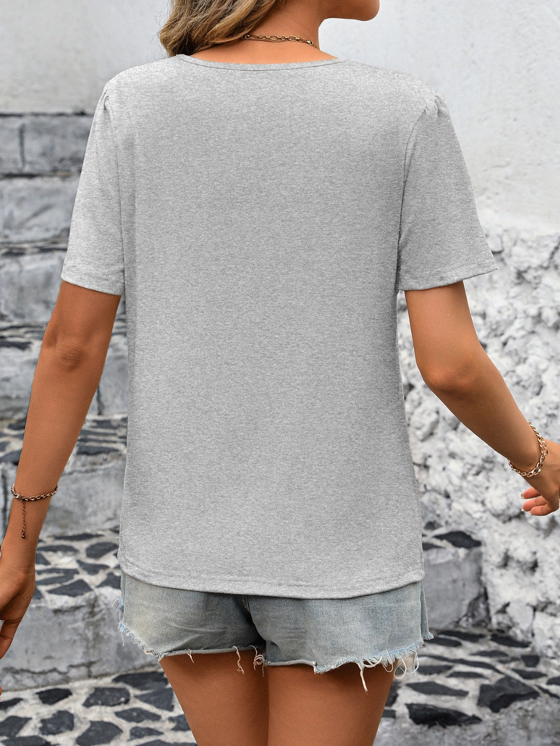 Ivy Lane Women's Round Neck Short Sleeve Casual T-Shirt | Soft Cotton Summer Top for Everyday Wear & Outfits