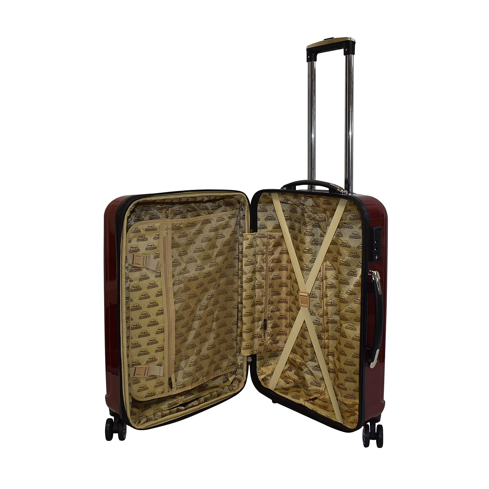 Unbreakable Wine Travel Suitcase for 10 Bottles - TSA Lock, Spinner Wheels & Expandable Space (Red) | Perfect for Air Travel, Gifts & Wine Tours