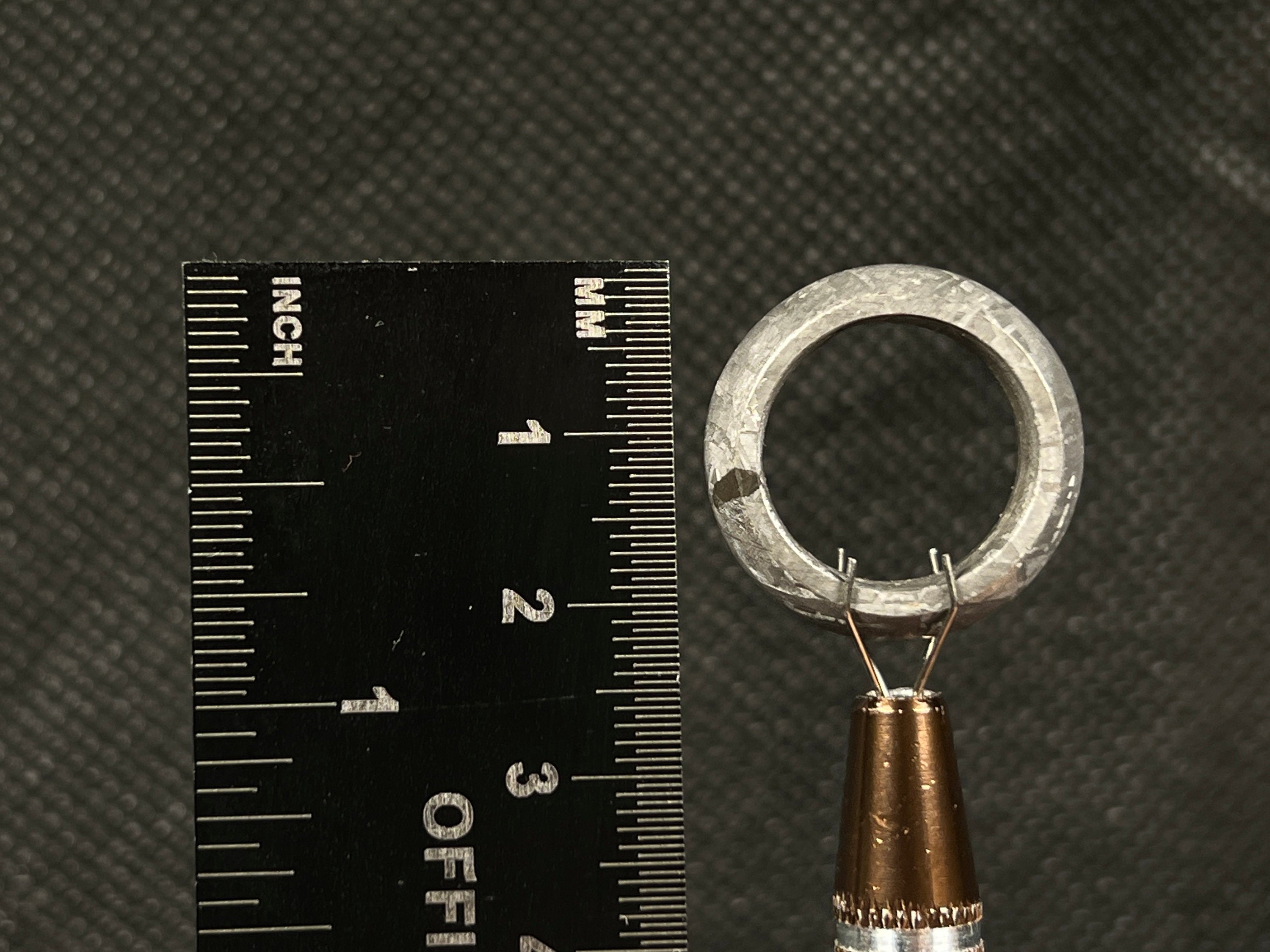 GIBEON Meteorite Ring Size 4.25 - Genuine Meteorite Wedding Band for Men & Women, Space Astronomy Jewelry with Meteorite Inlay, Unique Tungsten Carbide Ring (B 51283) - Perfect for Engagement, Anniversary & Cosmic-Themed Gifts