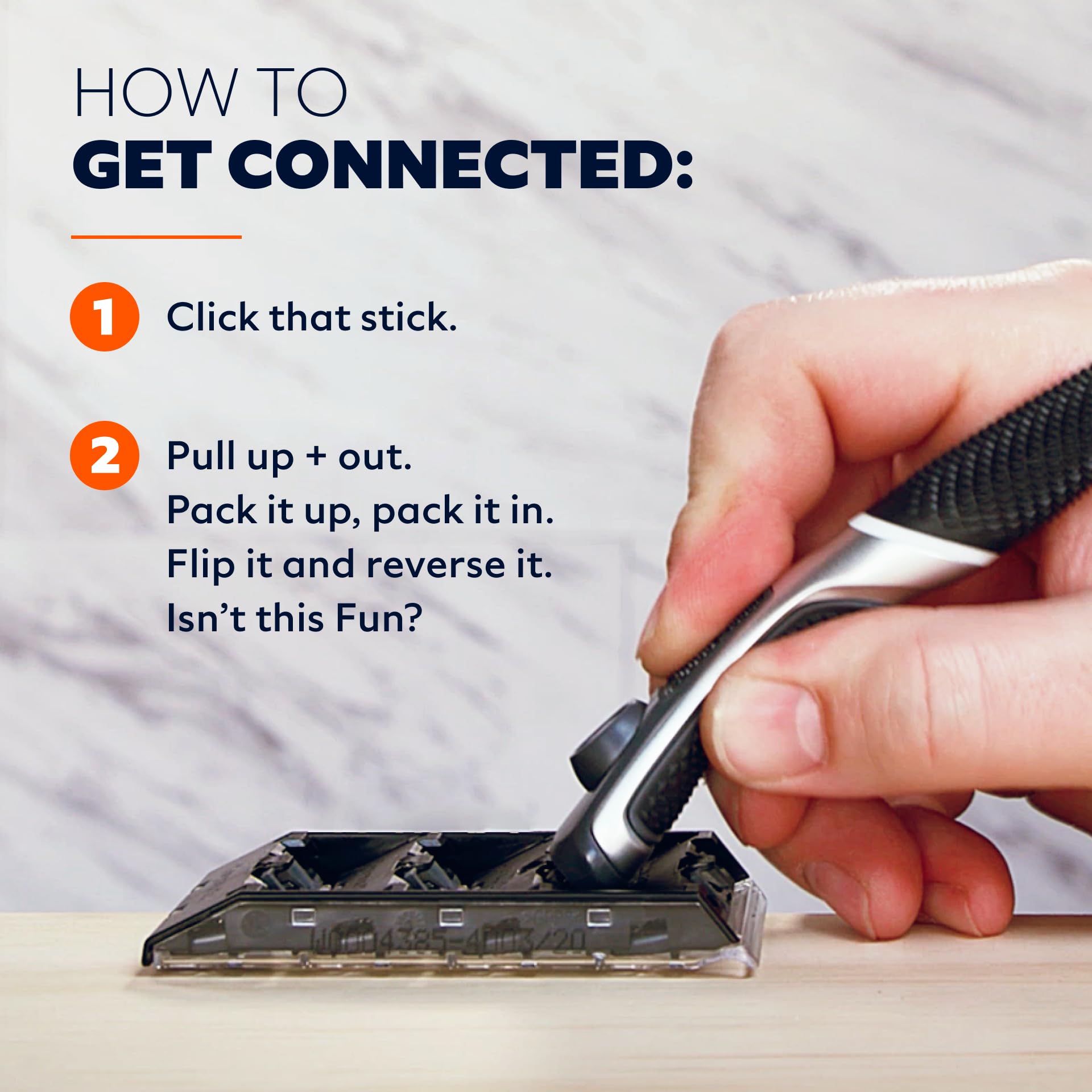 Dollar Shave Club 6 Blade Razor Refills (8 Pack) - 6 Stainless Steel Blades for Smooth & Comfortable Shave - Includes 1 One Wipe Charlies - Perfect for Travel, Gym & Daily Grooming Routine