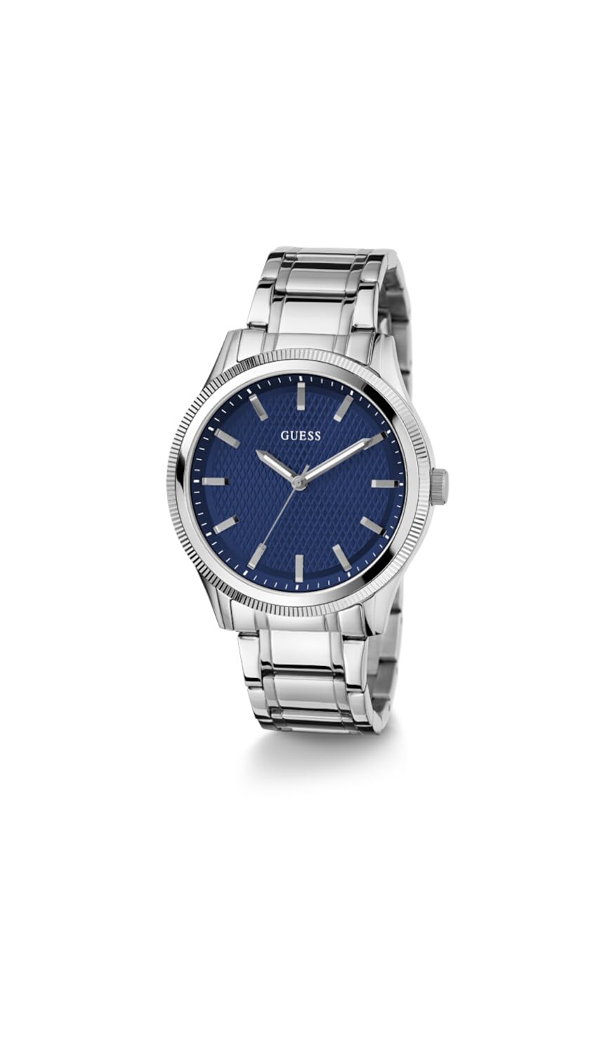 GUESS Men's 44mm Stainless Steel Chronograph Watch with Date Window - Casual & Business Timepiece for Everyday Wear