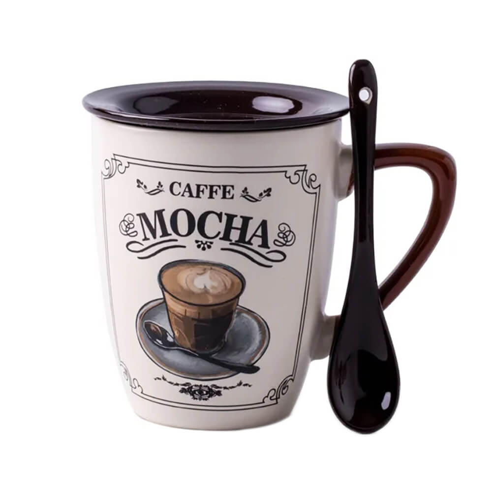 Premium Ceramic Coffee Mug with Lid - Insulated Travel Mug for Hot & Cold Drinks - Perfect for Office, Home & Outdoor Use