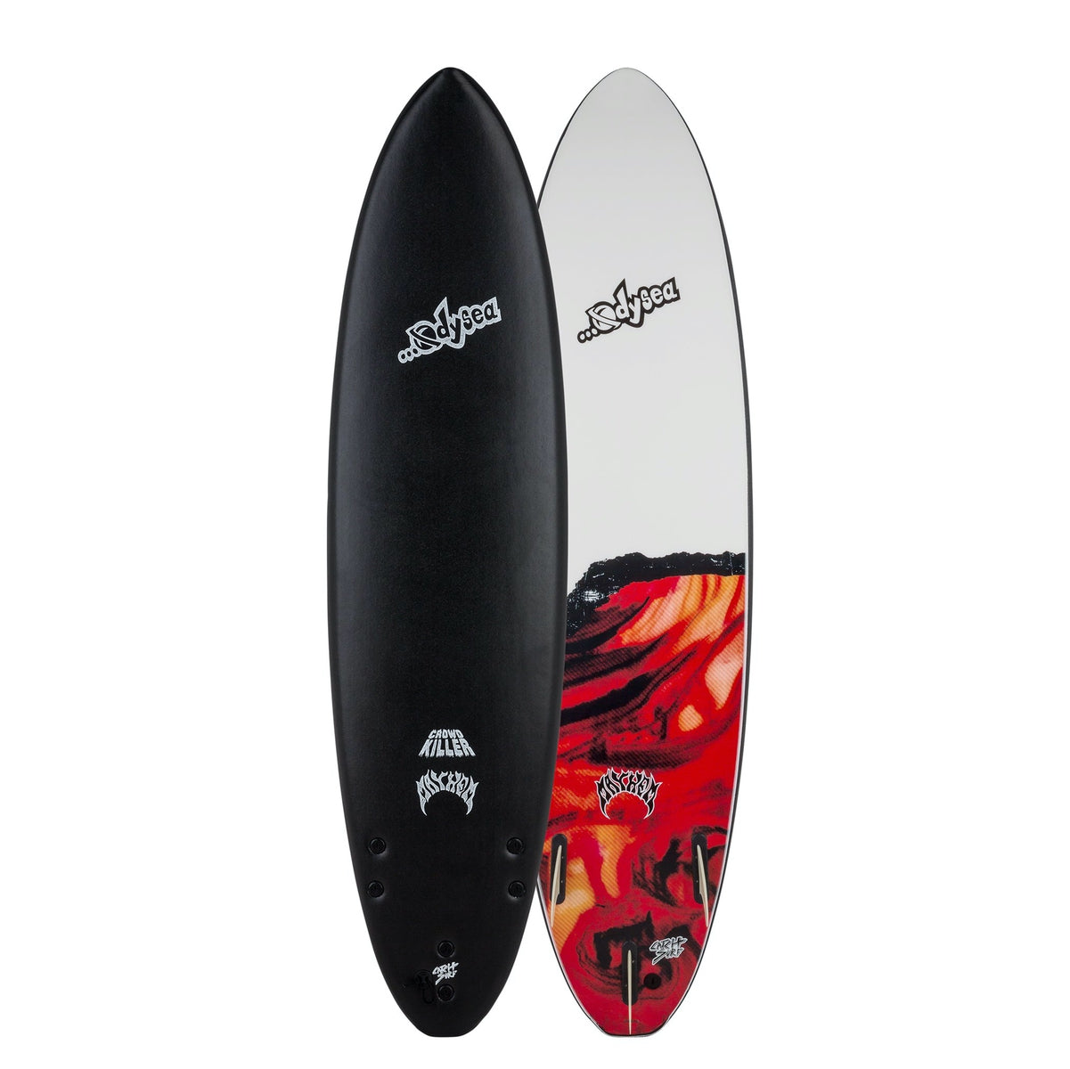 Odysea X ...LOST Crowd Killer 7'2 Surfboard - Black - 20 Liters - High Performance Shortboard for Waves - Perfect for Beach, Surfing Competitions & Coastal Adventures